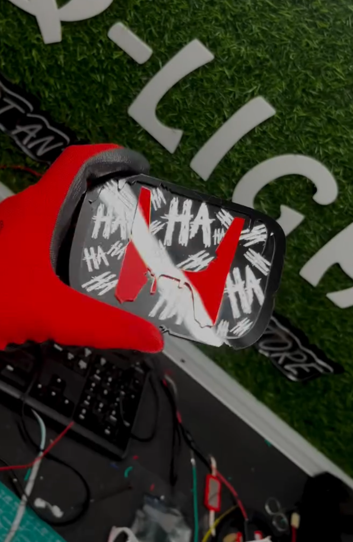 Honda Bleeding Logo Emblem - Custom HA HA HA Design Badge