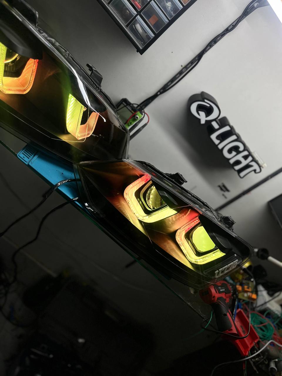 Polo UURGB LED Headlight - Multi-Color Demon Eyes Projector Light