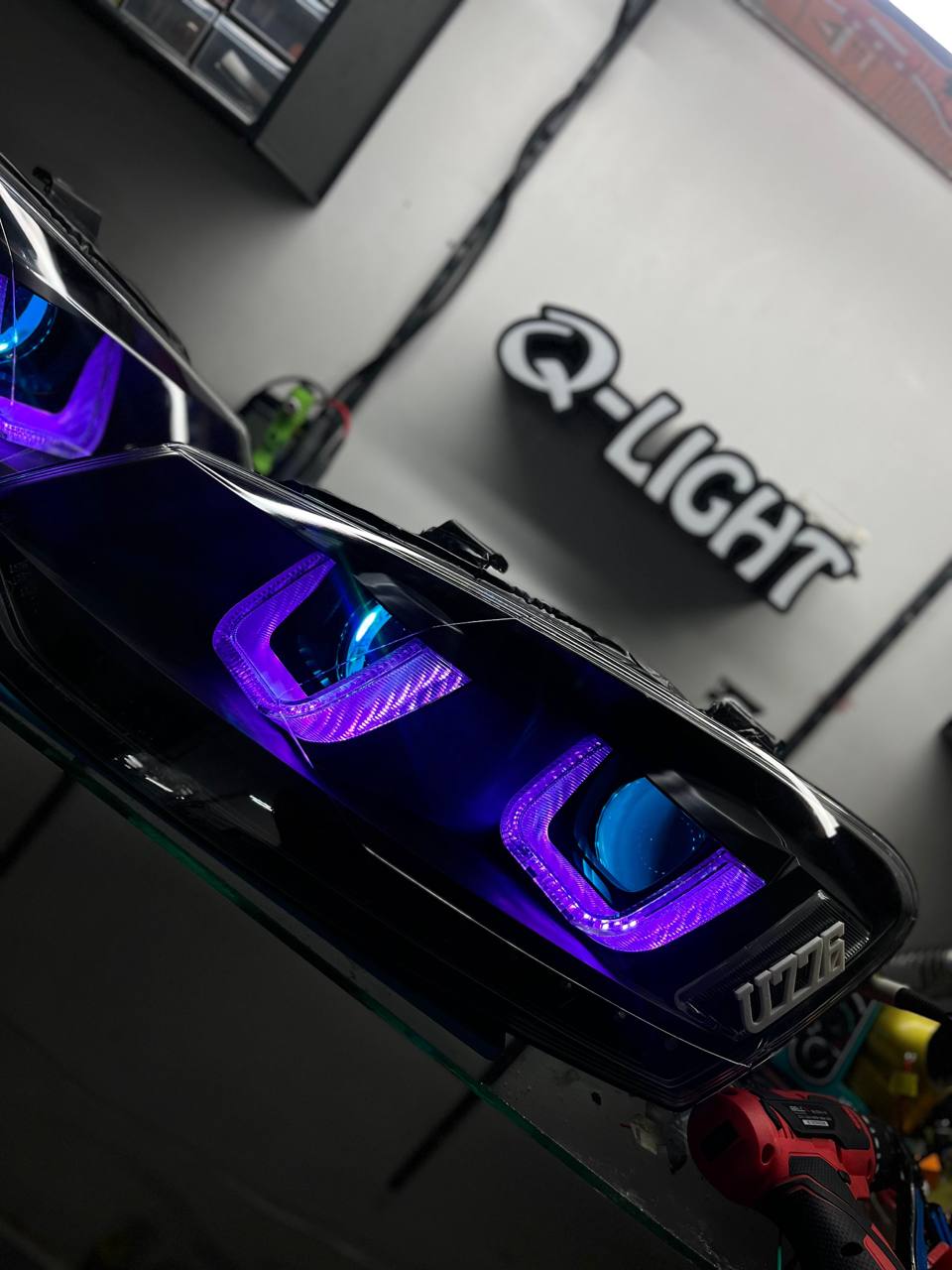 Polo UURGB LED Headlight - Multi-Color Demon Eyes Projector Light